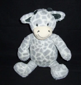 15" Modern Baby Gray Soft Giraffe Plush Sewn Eyes Stuffed Animal Lovey Toy - Picture 1 of 2