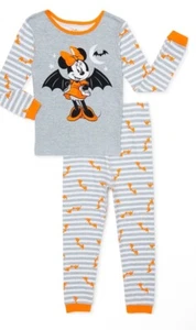 Girl’s Minnie Mouse Vampire Halloween 2pc Pajama Set, Size 4 - Picture 1 of 3