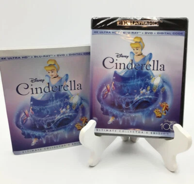 Disney 100 Cinderella Ultimate Collector's Edition Blu-Ray 4K Ultra HD DVD NEW Foto 1 de 4