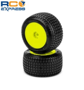 JConcepts Dirt Trac Mini - green compound pre-mounted yellow wheels JCO41202221 - Picture 1 of 1