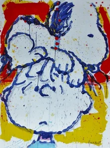 TOM EVERHART Hair Club for Dogs PEANUTS COOL SNOOPY Hand signed dog art, COA - Picture 1 of 4
