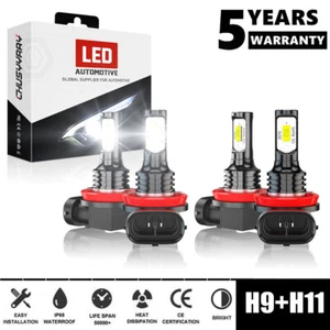 For Jeep Grand Cherokee 2018 2019 2020 2021 LED Headlight High-Low Beam Bulbs - Picture 1 of 11