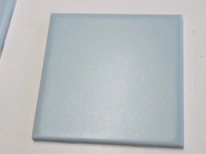 Vtg One 1970s SPARTAN ROMANY II Ceramic Tile - Light Blue Satin - NEW NOS - Picture 1 of 3