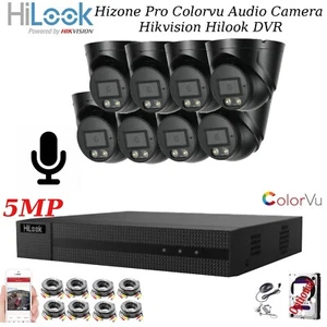 HIKVISION CCTV SECURITY SYSTEM 5MP AUDIO MIC CAMERA ColorVu Outdoor Night Vision - Picture 1 of 32