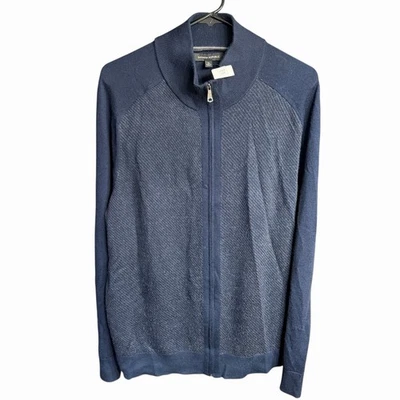 Banana Republic шерстяная смесь мериноса саржа на молнии синяя мужская размер XL опрятная подготовка - Изображение 1 из 4