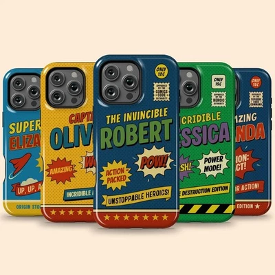 Funda Personalizada Cómic iPhone 17 Air, Funda Personalizada Retro Superhéroe Teléfono Foto 1 de 4