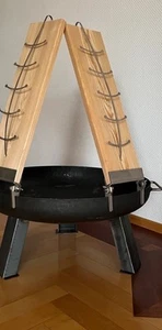 Flammlachsbrett mit Halterung 2er Set - Bild 1 von 2