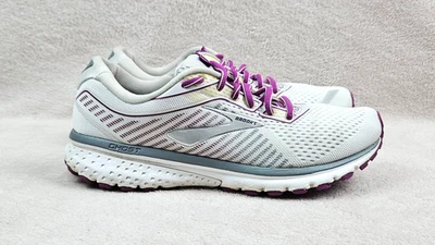 Brooks Ghost 12 Running Shoes - 1203051B186 - White w/ Purple - Size 9.5 - Image 1 of 4