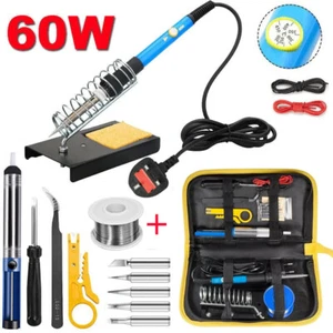 60W Soldering Iron Kit For Electronics:Adjustable Irons, Solder Tools & Wire AU. - Picture 1 of 12