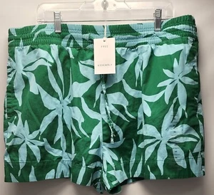 Pantaloncini donna XXL assemblaggio gratuito verde floreale tema tropicale nuovi - Foto 1 di 4