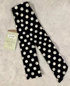 NWT Persickety Girl's Black White Polka Dot Sash Belt Headband Sz 7 8 Yrs - Picture 1 of 1