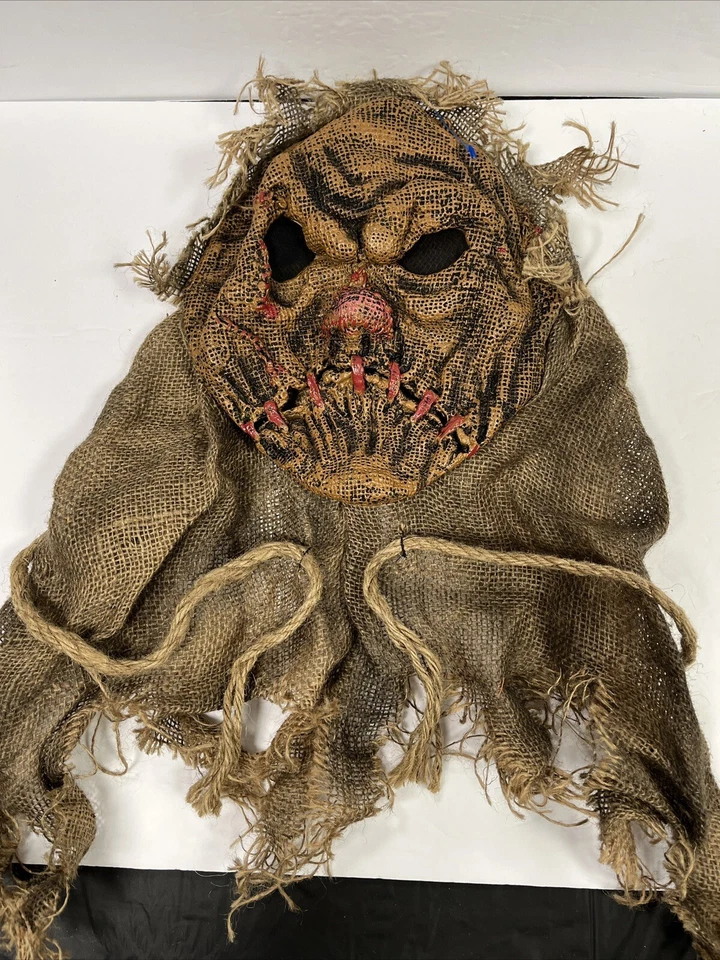 Scarecrow Full-Size Adult Burlap Halloween Mask Batman Wizard of Oz Scary Horror - Image 1 of 4