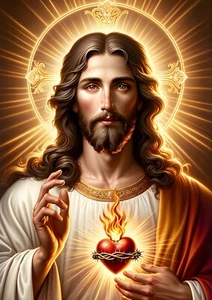 Sacred Heart of Jesus 01 - A4 Größe Druck - Bild 1 von 1
