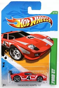 Hot Wheels Ford GT Treasure Hunts '12 Series - V5342 New NRFP Red 1:64 - Picture 1 of 4