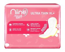 NIINE Naturally Soft Ultra Thin XL+ Sanitary Napkins for Heavy Flow (Pack of 1)