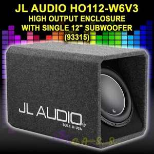 JL AUDIO HO112-W6V3 (93315) HIGH OUTPUT ENCLOSURE WITH SINGLE 12" SUBWOOFER - Picture 1 of 2
