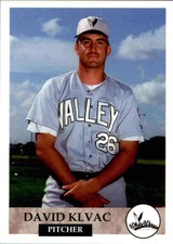 1994 Rio Grande Valley WhiteWings Collect-A-Sport #13 David Klvac Baseball Card