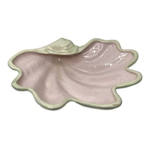 Vintage 10” CAST CERAMIC FAUX CLAM SHELL TIKI BOWL  *Read Description” - Picture 1 of 8