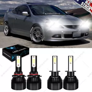 Kit Fari LED 9005 H1 6000K Lampadina Combo per 2005-2006 Acura RSX Fascio Basso Alto - Foto 1 di 11