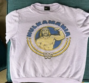 Vintage WWF Hulkamania Purple Kids Sweatshirt - Picture 1 of 14