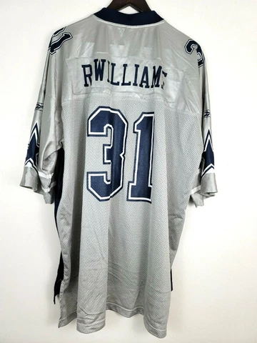 Vintage Roy Williams #31 Dallas COWBOYS Reebok Blue/Gray NFL 2XL Jersey Nylon Cover