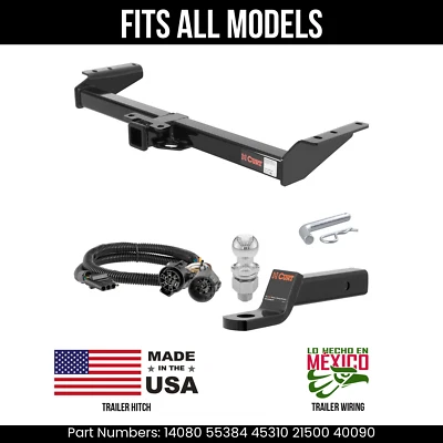 Enganche de remolque para 00-02 GMC Yukon XL 4 pines cableado bola de 2" se adapta a todas las curvas 10 k 2" Foto 1 de 4