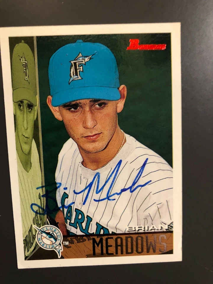 Florida Marlins RYAN MEADOWS autographed 1995 Bowman - Image 1 of 1