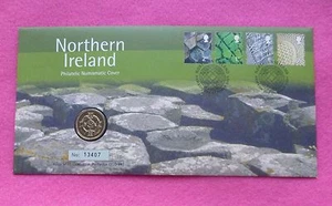 2001 ROYAL MINT NORTHERN IRELAND CELTIC CROSS  ONE POUND COIN £1 FDC / PNC - Picture 1 of 2