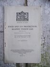 Rare Original WWII 1944 Ministry of Food ,Food & Protection Against Poison Gas