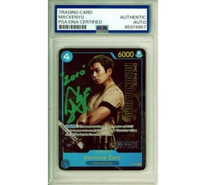 Mackenyu Signed One Piece Live Action Roranoa Zoro P-056 Encapsulated Game Card - Picture 1 of 3