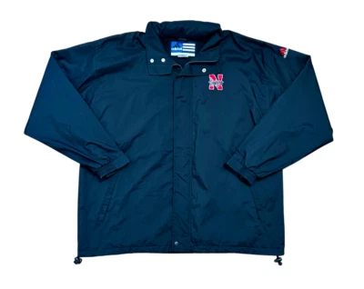 Chaqueta para hombre 2XL Nebraska Corn Huskers negra Adidas Team logotipos bordados Foto 1 de 4