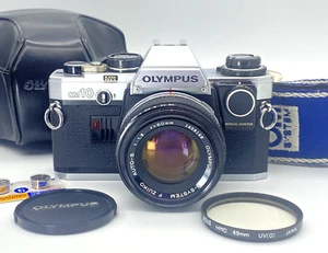 Tested & working Olympus OM10 35mm Film Camera w/Zuiko 50mm f/1.8 Lens + Extras - Picture 1 of 19