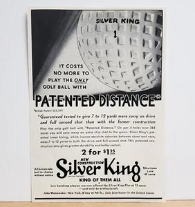 1933 Silver King Golf Ball British Import Golfing Antique Vintage Photo Print AD - Picture 1 of 1