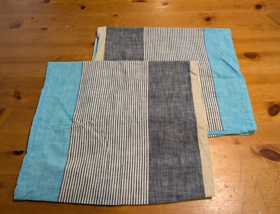 2 fundas de almohada náuticas de algodón a rayas Kas Room King Foto 1 de 4