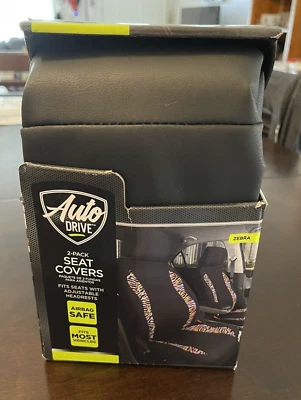 Fundas de asiento deportivas de cuero sintético arco iris Zebra Auto Drive 2 piezas - **NUEVAS** Foto 1 de 3