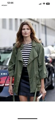 Current/Elliott slouchy cotton Infantry Jacket army green, celebrity favorite - Изображение 1 из 4