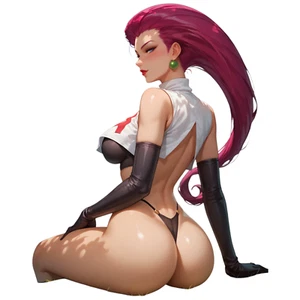 JESSIE TEAM ROCKET POKEMON Sexy Waifu Weatherproof Anime Sticker 6" Car Decal - Picture 1 of 7
