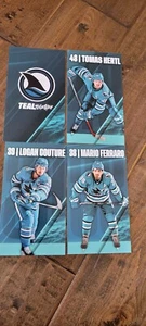 2023-24 SAN JOSE SHARKS TEAM ISSUE 4 CARD SET LOGAN COUTURE TOMAS HERTL FERRARO - Picture 1 of 1