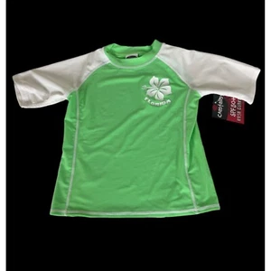 Coastalista SPF 50+ Rash Guards Smal Green White Unisex Kids Small 6/8 Florida - Picture 1 of 8