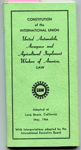 Constitution International Union United Auto Aerospace & Agricultur Workers 1966 - Imagen 1 de 2