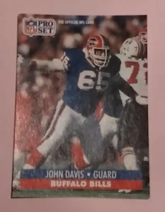AMERICAN FOOTBALL CARD PRO SET CARD 1991 # 443 JOHN DAVIS G BUFFALO BILLS 65 AFC - Picture 1 of 2