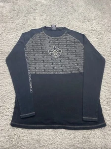 New Orleans Pelicans Sweatshirt Boy 2XL Black Waffle Knit UNK NBA Thermal Shirt - Picture 1 of 8