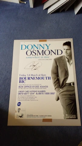 DONNY OSMOND SIGNED POSTER Cover
