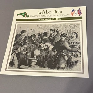 Vintage Civil War Card 1995 Atlas Military Battles Campaigns Robert Lee Yankees - Picture 1 of 6