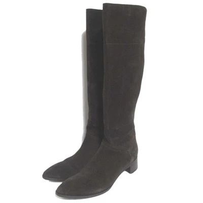Botas Largas de Gamuza Jil Sander Marrón Oscuro Damas Ropa Antigua Usadas Mujeres Botas Sho Foto 1 de 4