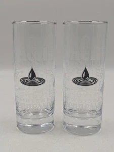 Pair Jack Daniel's "Charcoal Mellowed" Whiskey 6" Tall Collins Cocktail Glasses - Picture 1 of 1