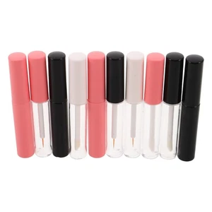 10pcs Mini Lip Balm Bottle - 5ml Transparent Lip Gloss Tubes With Wand - - Picture 1 of 12