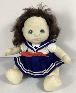 Bambola Mattel My Child 1985 capelli castani occhi azzurri vestito marinaio blu bruna - Foto 1 di 24