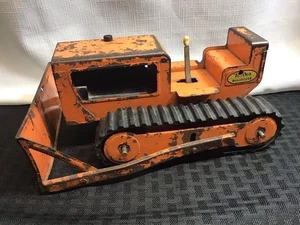Vintage 60er Jahre Tonka Riesen Planierraupe orange Original Sammler Spielzeug - Bild 1 von 6