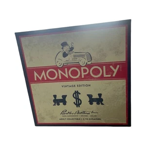 Monopoly Vintage Edition Adult Wooden Restoration Hardware Board Game - Picture 1 of 7